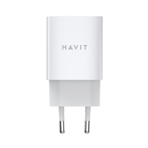 Мережевий зарядний пристрій Havit HV-UC45-WH, 2xUSB Type-C, PD45W, White