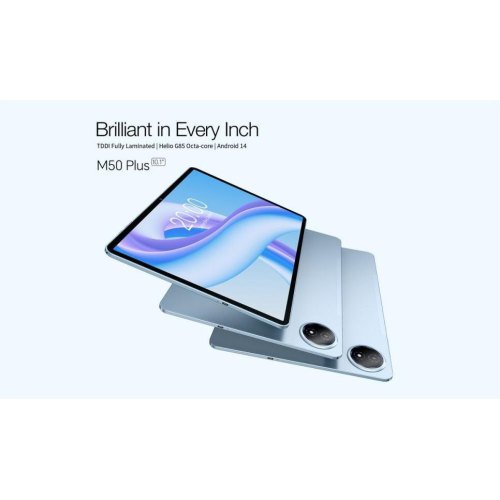 Планшет Teclast M50 Plus 10.1 6ГБ, 128ГБ, LTE, 7000мА•год, Android, блакитний