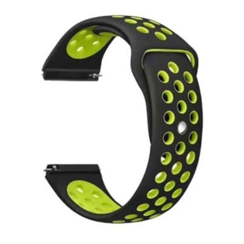 Ремінець для смартгодинника BeCover Nike Style, для Xiaomi Amazfit Bip/Bip Lite/Bip S Lite/GTR 42mm/GTS/TicWatch S2/TicWatch E, Black/Yellow (705706)