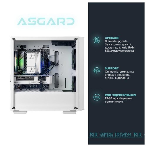 Персональний комп'ютер ASGARD, Intel Core i5-12400F/32GB/SSD 1TB/GeForce RTX 4060, 8GB/Ubuntu/White (I124F.32.S10.46.5314)
