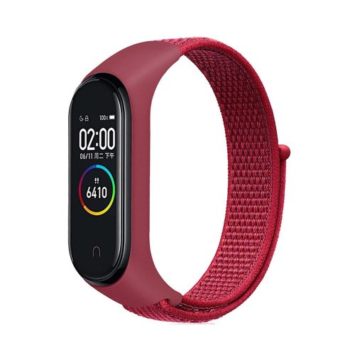 Ремінець для фітнес-браслета BeCover Nylon Style, для Xiaomi Mi Smart Band 5/Mi Smart Band 6, Red (705431)