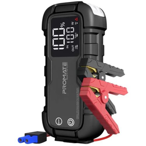 Пуско-зарядний пристрій Promate SparkTank-20, 20000mAh, 1000A/2000A, Jump Starter, Black