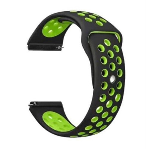 Ремінець для смартгодинника BeCover Nike Style, для Xiaomi Amazfit Bip/Bip Lite/Bip S Lite/GTR 42mm/GTS/TicWatch S2/TicWatch E, Black/Green (705703)