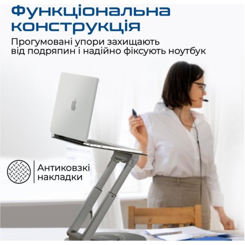 Підставка для ноутбука Promate DeskMate-6, Grey