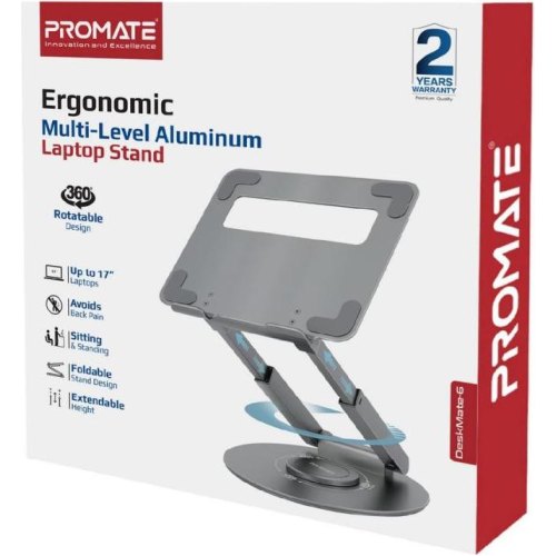 Підставка для ноутбука Promate DeskMate-6, Grey