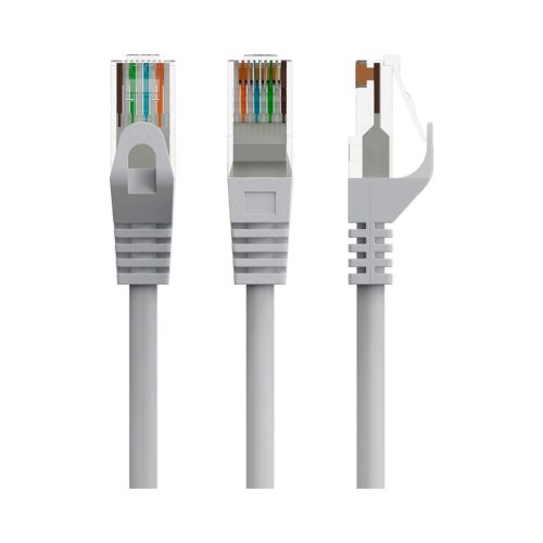Патч-корд Cablexpert PP6U-CU-0.25M, UTP, cat.6, литий, 0.25м, сірий