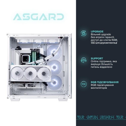Персональний комп'ютер ASGARD, Intel Core i7-14700KF/32GB/HDD 1TB + SSD 2TB/GeForce RTX 4070 Ti Super, 16GB/Ubuntu/White (I147KF.32.H1S20.47TS.5187)