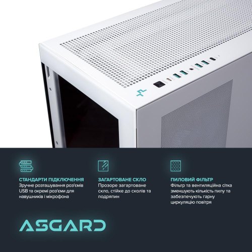 Персональний комп'ютер ASGARD, Intel Core i7-14700KF/32GB/HDD 1TB + SSD 2TB/GeForce RTX 4070 Ti Super, 16GB/Ubuntu/White (I147KF.32.H1S20.47TS.5187)