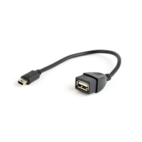 Кабель USB AF to to mini-B OTG, 15см, Gembird  (A-OTG-AFBM-002), для підключення USB приладів до планшетів Samsung, 0.15м