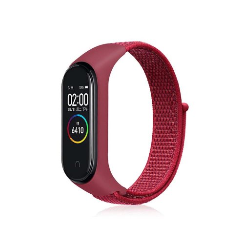 Ремінець для фітнес-браслета BeCover Nylon Style, для Xiaomi Mi Smart Band 7, Red (707670)