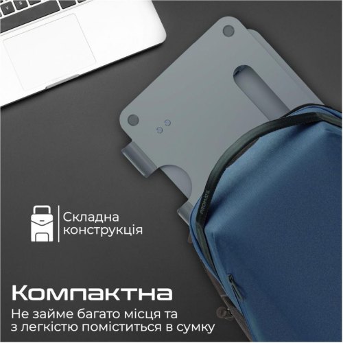 Підставка для ноутбука охолоджуюча Promate DeskMate-7, Grey