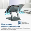 Підставка для ноутбука охолоджуюча Promate DeskMate-7, Grey