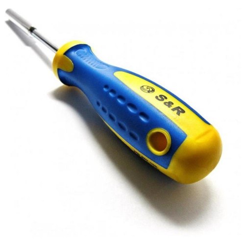 Викрутка-тримач біт S&R 1/4 100 мм со сменными битами 11 шт (250011100)