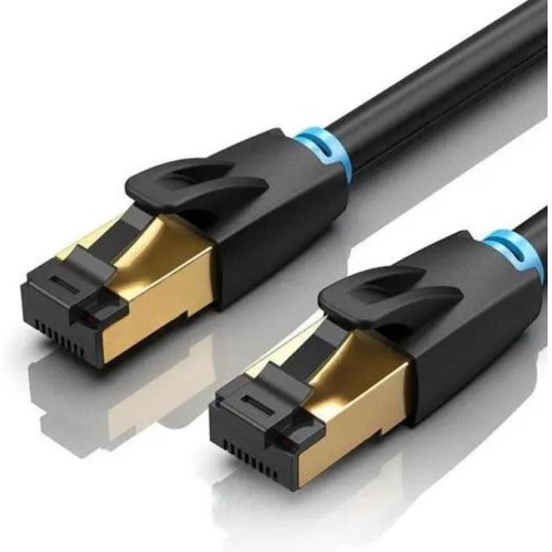 Патч-корд Vention, cat.8, SFTP, Ethernet, 0.5м, Black (IKABD)