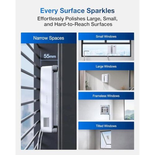 Пилосос віконний Ecovacs Winbot Mini Grey (WG841-01)