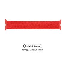 Ремінець для смартгодинника Armorstandart Braided Solo Loop, для Apple Watch 38mm/40mm/41mm, Size 2 (120mm), Red (ARM58069)