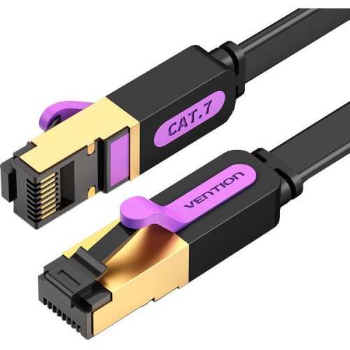Патч-корд Vention, cat.7, SSTP, Ethernet, 5м, Black (ICABJ)