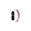 Ремінець для фітнес-браслета BeCover Elastic Nylon Style, для Xiaomi Mi Smart Band 5/Mi Smart Band 6, Size L, Pink/White (706164)