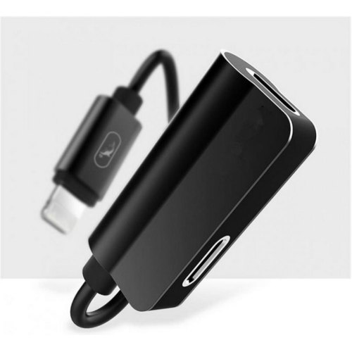 Перехідник SkyDolphin AU01, Lightning (M) to 2хLightning (F), Black (ADPT-00026)