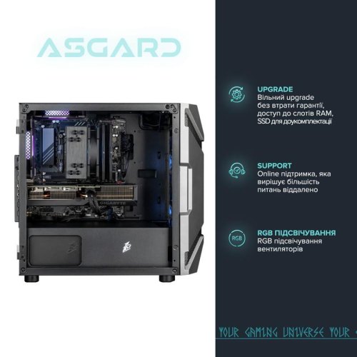 Персональний комп'ютер ASGARD Valkyrie, AMD Ryzen 7 8700F/32GB/SSD 1TB/GeForce RTX 5060 Ti, 16GB/Linux/Black (A87F.32.S10.56T.16.5934)