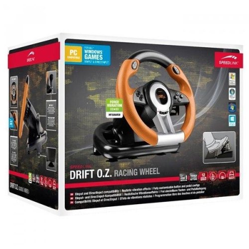 Руль Speed-Link Drift O. Z. Racing Wheel, Black/Orange (SL-6695-BKOR-01)