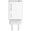 Мережевий зарядний пристрій ColorWay GaN Mini, USB Type-C, 65W PD, PPS, White (CW-CHS049PD-WT)
