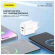 Мережевий зарядний пристрій Foneng EU52-CH, USB Type-A/USB Type-C, PD 30W, White