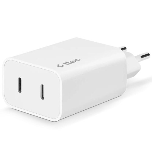 Мережевий зарядний пристрій Ttec SmartCharger Duo, 2xUSB Type-C, PD 40W, White (2SCS27B)