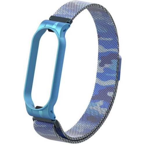 Ремінець для фітнес-браслета Armorstandart Milanese Magnetic Band, для Xiaomi Mi Band 5/Mi Band 6, Khaki Blue (ARM56856)