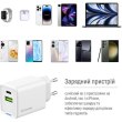 Мережевий зарядний пристрій ColorWay GaN Mini, USB Type-A/USB Type-C, 45W PD, PPS, QC 4.0, White (CW-CHS060PD-WT)