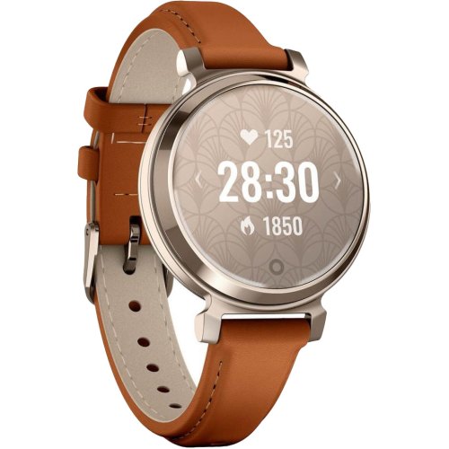 Смартгодинник Garmin Lily 2 with Tan Leather Band, Cream Gold (010-02839-60)