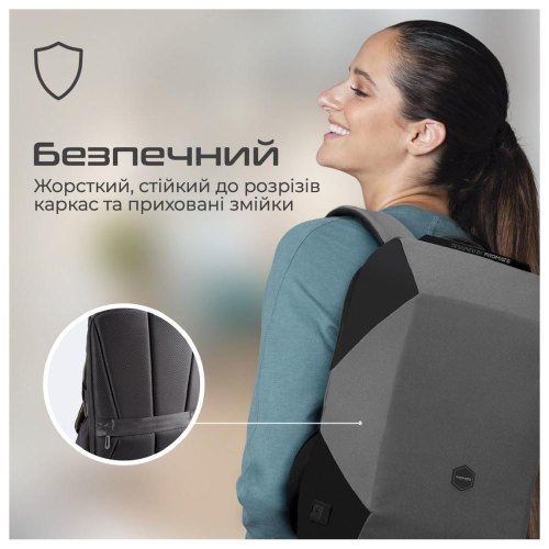 Рюкзак для ноутбука Promate UrbanPack-BP, для 15.6, Grey