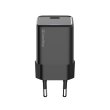 Мережевий зарядний пристрій ColorWay GaN Mini, USB Type-C, 25W PD, PPS, Black (CW-CHS052PD-BK)