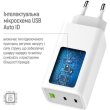 Мережевий зарядний пристрій ColorWay GaN Mini, USB Type-A/2xUSB Type-C, 100W PD, PPS, White (CW-CHS061PD-WT)