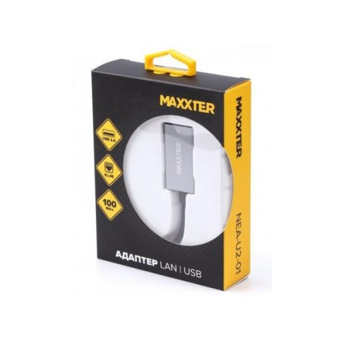 Мережевий адаптер Maxxter NEA-U2-01, USB Type-A (M) to RJ-45 (F)