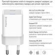 Мережевий зарядний пристрій ColorWay GaN Mini, USB Type-C, 25W PD, PPS, кабель USB Type-C to USB Type-C, White (CW-CHS052PDC-WT)