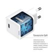 Мережевий зарядний пристрій ColorWay GaN Mini, USB Type-C, 35W PD, PPS, White (CW-CHS056PD-WT)