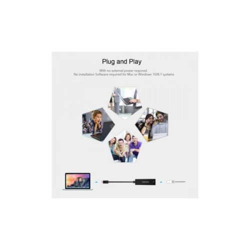 Мережевий адаптер Choetech HUB-R01, USB Type-C (M) to RJ45 1Gbps (F)