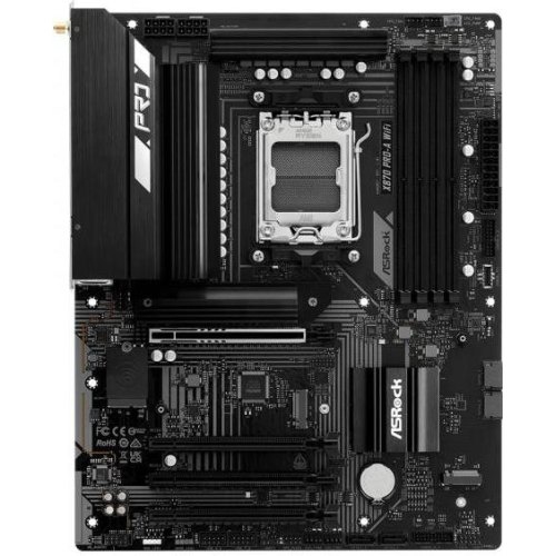 Mатеринська плата ASRock X870 PRO-A WIFI, sAM5, AMD X870, ATX, 4xDDR5, 3xM.2, HDMI/2xUSB4, 2.5GbE LAN, Wi-Fi