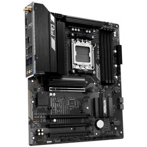 Mатеринська плата ASRock X870 PRO-A WIFI, sAM5, AMD X870, ATX, 4xDDR5, 3xM.2, HDMI/2xUSB4, 2.5GbE LAN, Wi-Fi