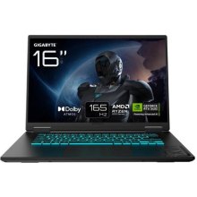 Ноутбук Gigabyte Gaming A16, 16/AMD Ryzen 7 260/16GB/SSD 512GB/GeForce RTX 5060, 8GB/DOS/Black Steel (3VHK3UA893SD)