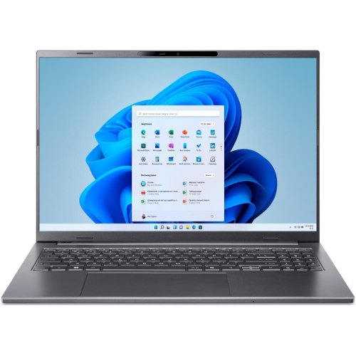 Ноутбук Acer Aspire 16 A16-11M, 16/Quallcomm X X1-26-100/16GB/SSD 512GB/UMA/Win11/сірий (NX.JLNEU.001)