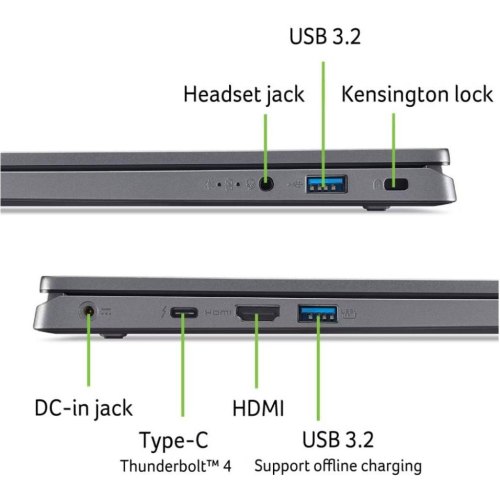Ноутбук Acer Aspire 17 A17-51M-58SZ, 17.3/Intel Core i5-1334U/16GB/SSD 512GB/Intel Iris Xe Graphics/DOS/темно-сірий (NX.JEREU.005)