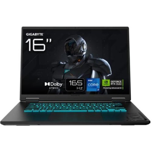 Ноутбук Gigabyte Gaming A16, 16/Intel Core i7 13620H/16GB/SSD 1TB/GeForce RTX 5050, 8GB/DOS/чорний (GAMING A16 CTHI3UA894SD)