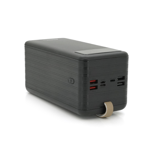 Зовнішній акумулятор Powerbank ACL PW-94, 80000mAh, 4xUSB Type-A, 4 кабелі (USB Type-A/Micro USB/USB Type-C/Lightning), Black, Box