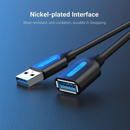 Кабель-подовжувач Vention, USB Type-A (M) to USB Type-A (F), 0.5м, Black (CBHBD)