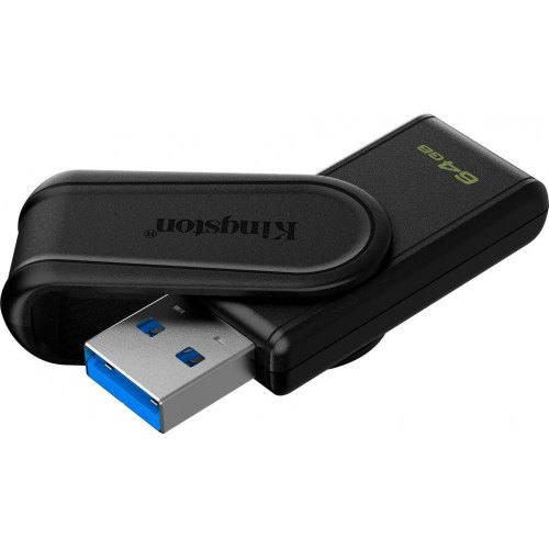 USB флеш Kingston DataTraveler Exodia S, 64GB, USB 3.2 Type-A, Black (DTXS/64GB)