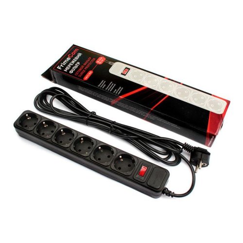 Мережевий фільтр FrimeCom, 6 розеток, 4.5м, Black (FC-B4006W 4.5 B)
