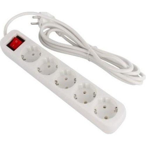 Мережевий фільтр ColorWay, 5 розеток, 3м, White (CW-PSEA53W)