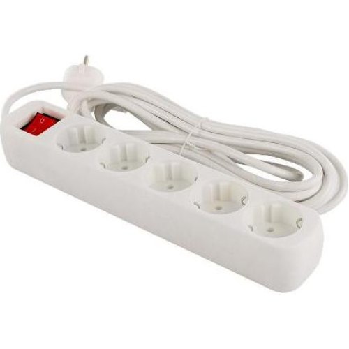 Мережевий фільтр ColorWay, 5 розеток, 3м, White (CW-PSEA53W)
